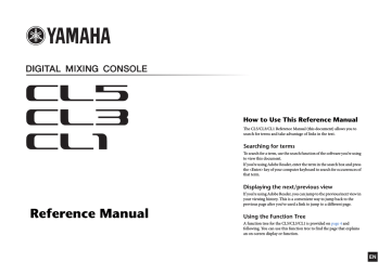 Yamaha CL5 User manual | Manualzz Yamaha CL5 User manual | Manualzz