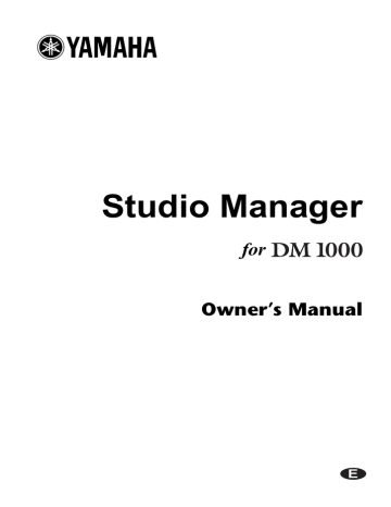 Yamaha DM1000 Owner's manual | Manualzz Yamaha DM1000 Owner's manual | Manualzz