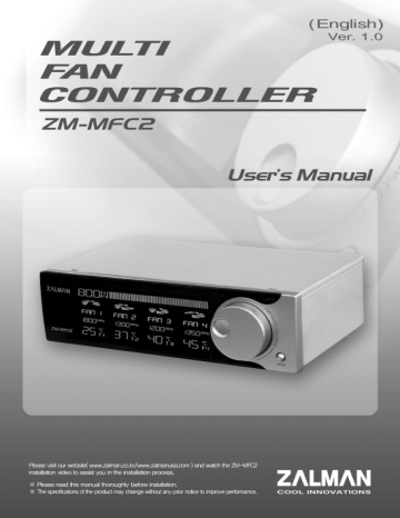 ZALMAN Fan ZM-MFC2 User's Manual | Manualzz