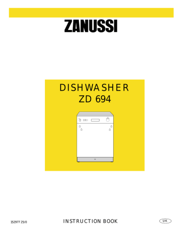 Zanussi ZD 694 Instruction book | Manualzz