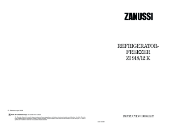 Zanussi ZI 918/12 K Operating instructions Zanussi ZI 918/12 K Operating instructions