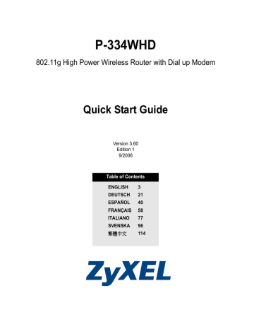ZyXEL P-334WHD User's Manual | Manualzz
