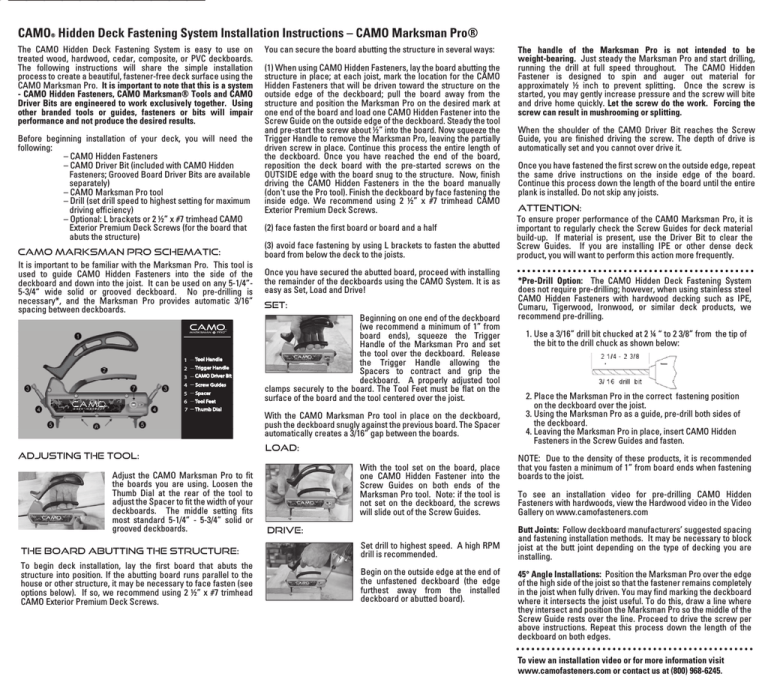 CAMO 0345106 Instructions CAMO 0345106 Instructions