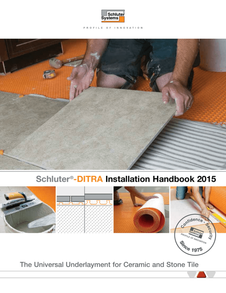 Schluter DITRA30M Installation guide Schluter DITRA30M Installation guide