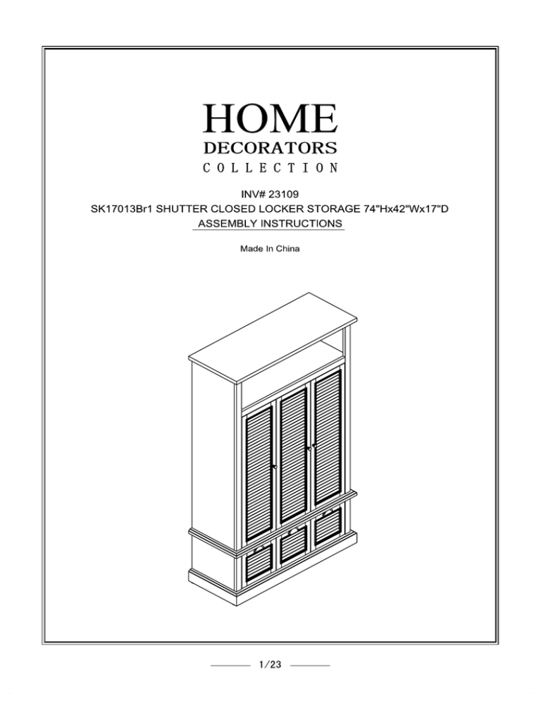 Home Decorators Collection 2310900920, 2310900210 Installation guide Home Decorators Collection 2310900920, 2310900210 Installation guide