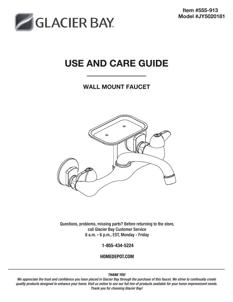 Glacier Bay Faucet Repair Manual