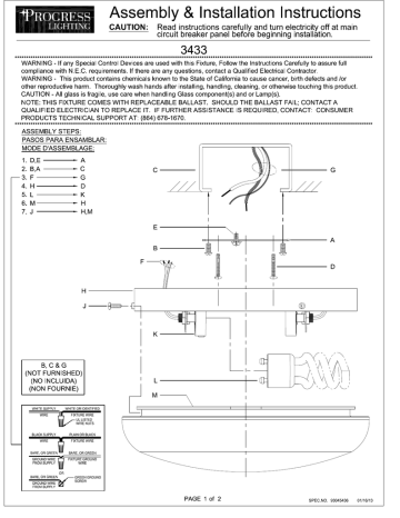 Progress Lighting P3433-30WB Installation Guide | Manualzz