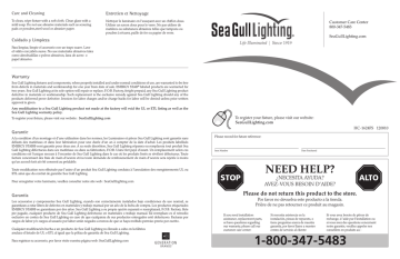 Sea Gull Lighting 65851-782 Installation Guide | Manualzz