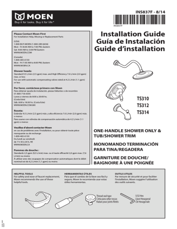 MOEN TS314ORB Installation Guide | Manualzz
