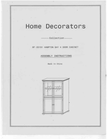 Home Decorators Collection 2601200410 Instructions / Assembly | Manualzz