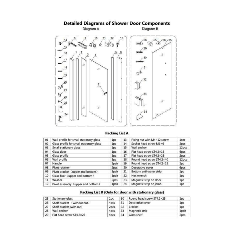 DreamLine SHDR-4260728-01 Installation guide DreamLine SHDR-4260728-01 Installation guide