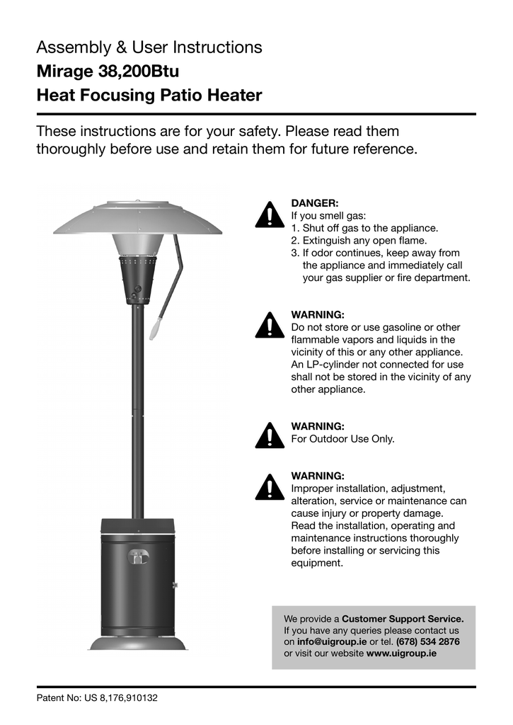 Mirage Heat Focusing Patio Heater Instructions Icamblog Mirage 15kw Heat Focus Patio Heater Ui Group Hdmirage16 Ttsp Use And Care Manual