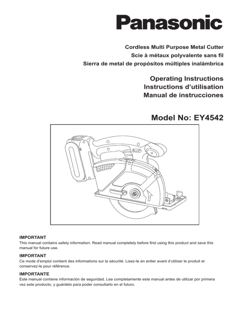 Panasonic EY4542LR2M User guide Panasonic EY4542LR2M User guide