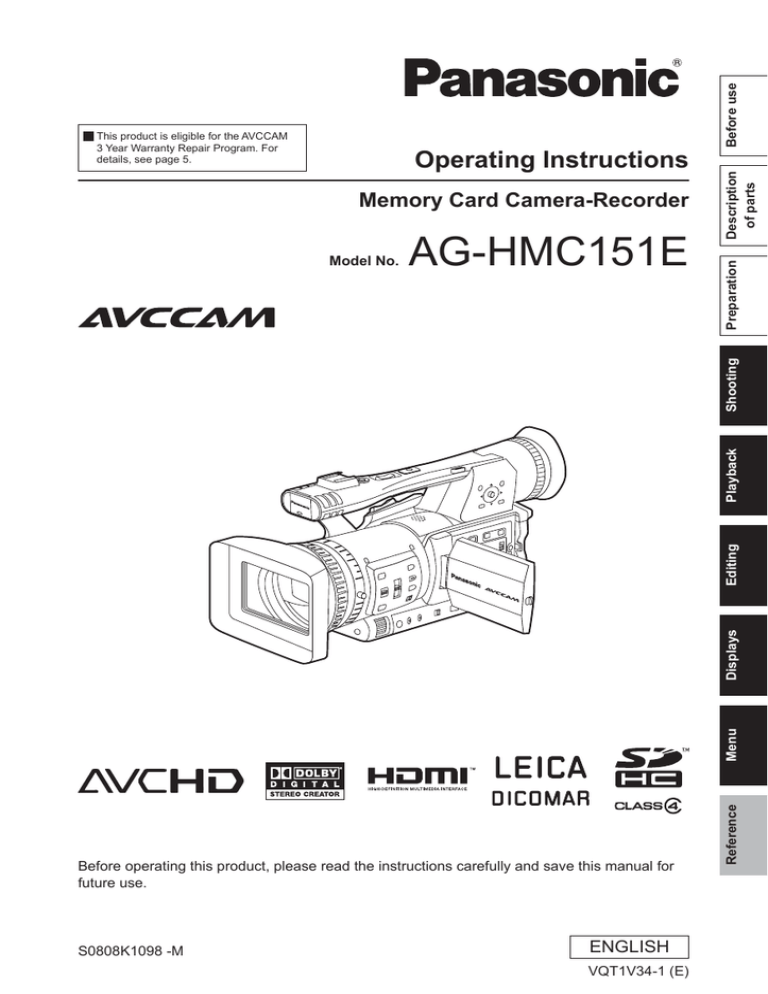 Operating Instructions Operating Instructions