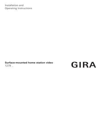 Gira 1279 series Installation And Operating Instructions Manual | Manualzz Gira 1279 series Installation And Operating Instructions Manual | Manualzz