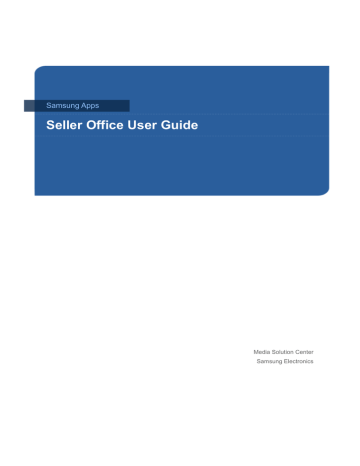 Seller Office User Guide Seller Office User Guide