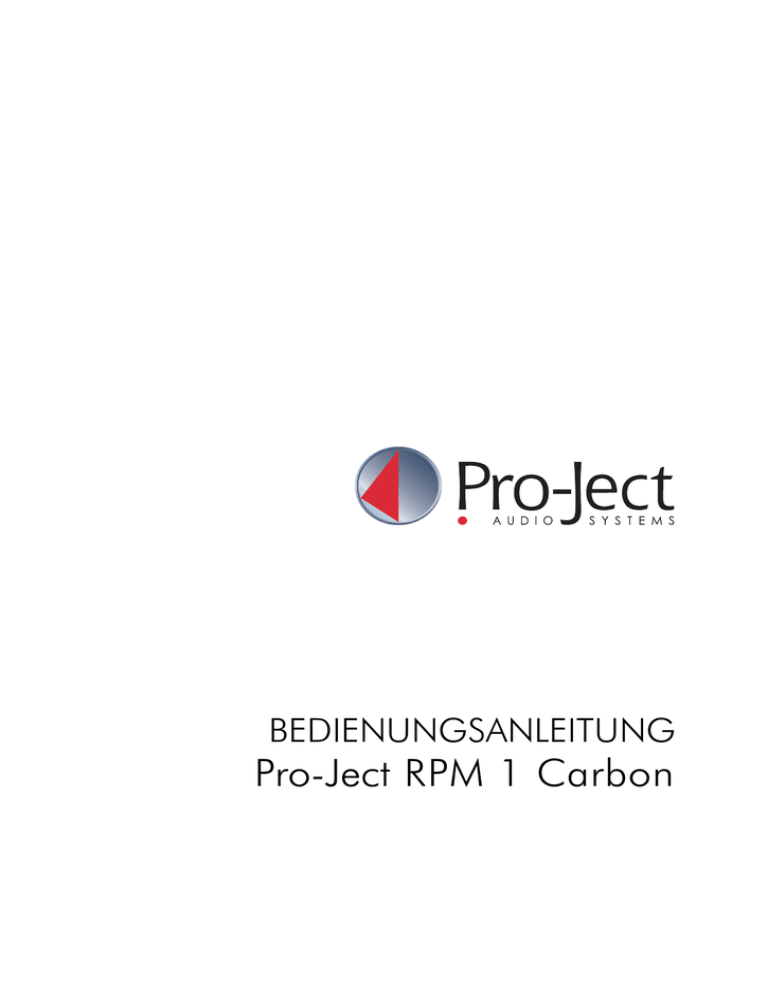 USER GUIDE - Pro-Ject USER GUIDE - Pro-Ject