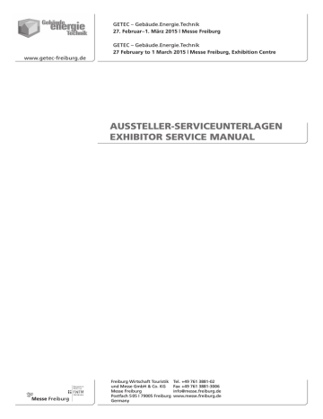 aussteller-serviceunterlagen exhibitor service manual aussteller-serviceunterlagen exhibitor service manual