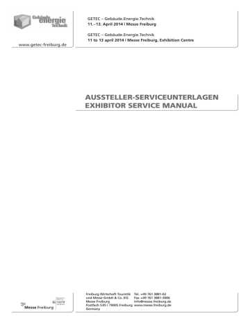 aussteller-serviceunterlagen exhibitor service manual aussteller-serviceunterlagen exhibitor service manual