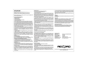 RP-BPU80 User Manual.cdr RP-BPU80 User Manual.cdr