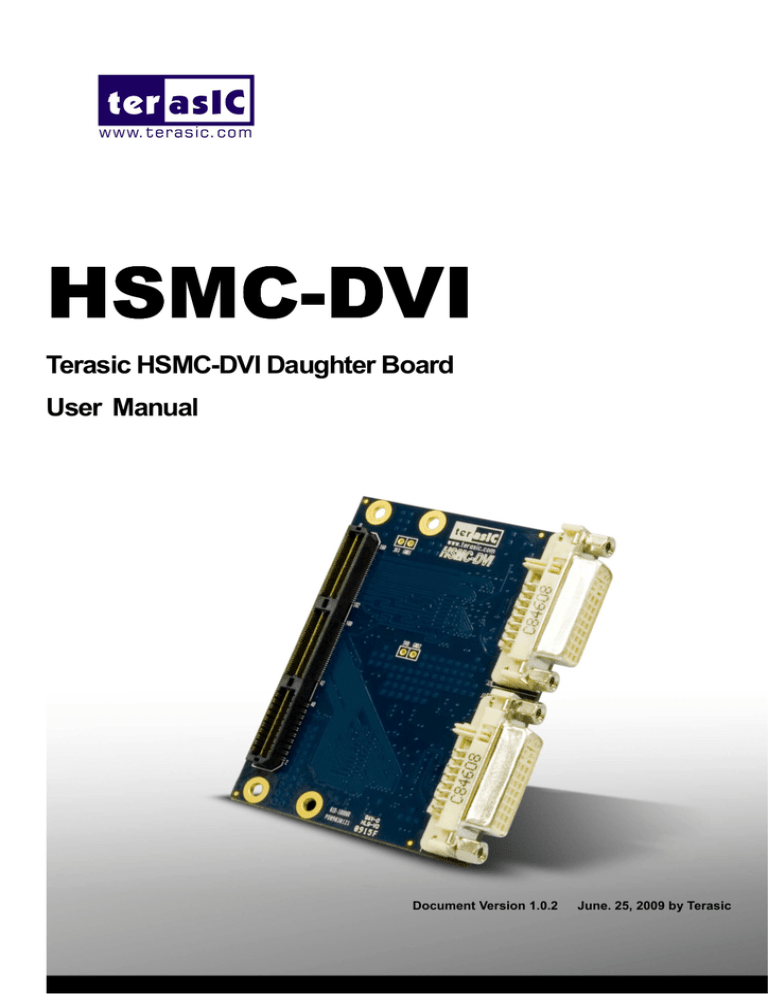 HSMC-DVI User Manual HSMC-DVI User Manual