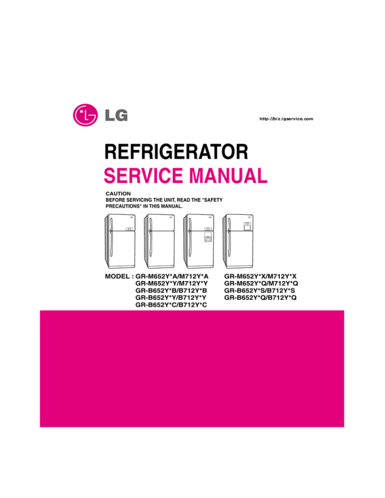 REFRIGERATOR SERVICE MANUAL REFRIGERATOR SERVICE MANUAL