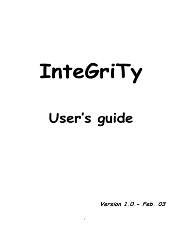 Get Started with InteGriTy Get Started with InteGriTy
