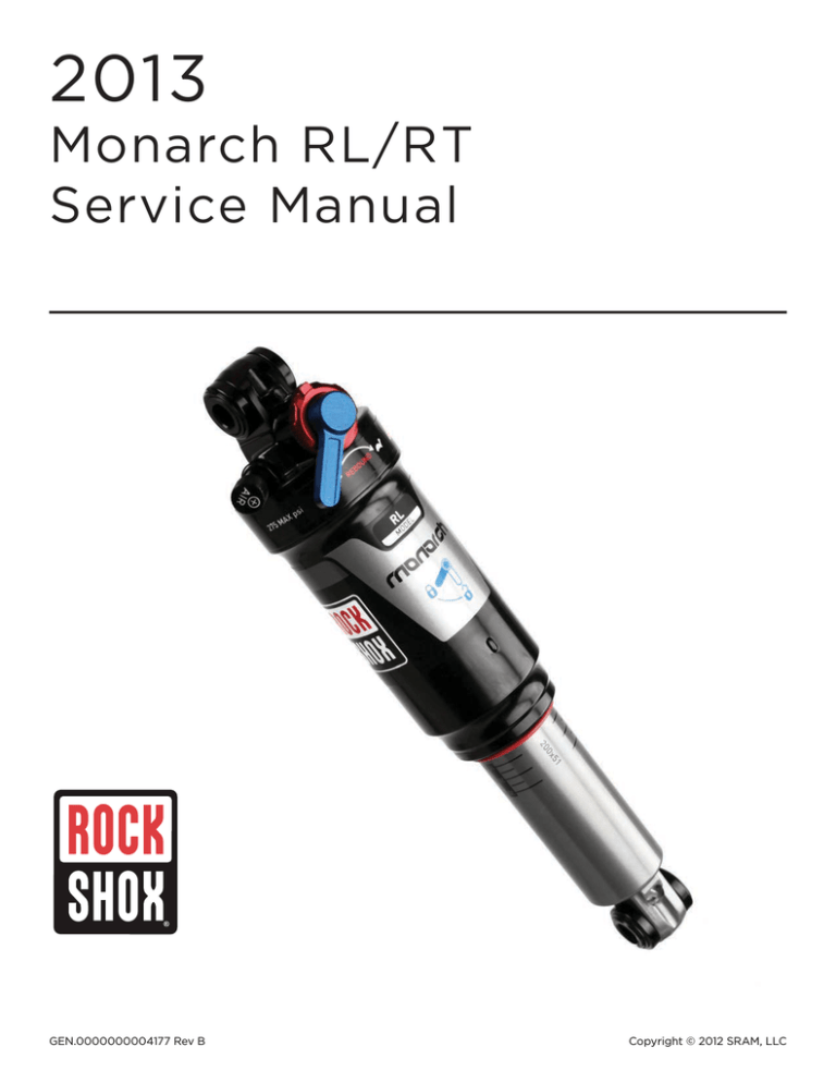 Monarch RL/RT Service Manual Monarch RL/RT Service Manual