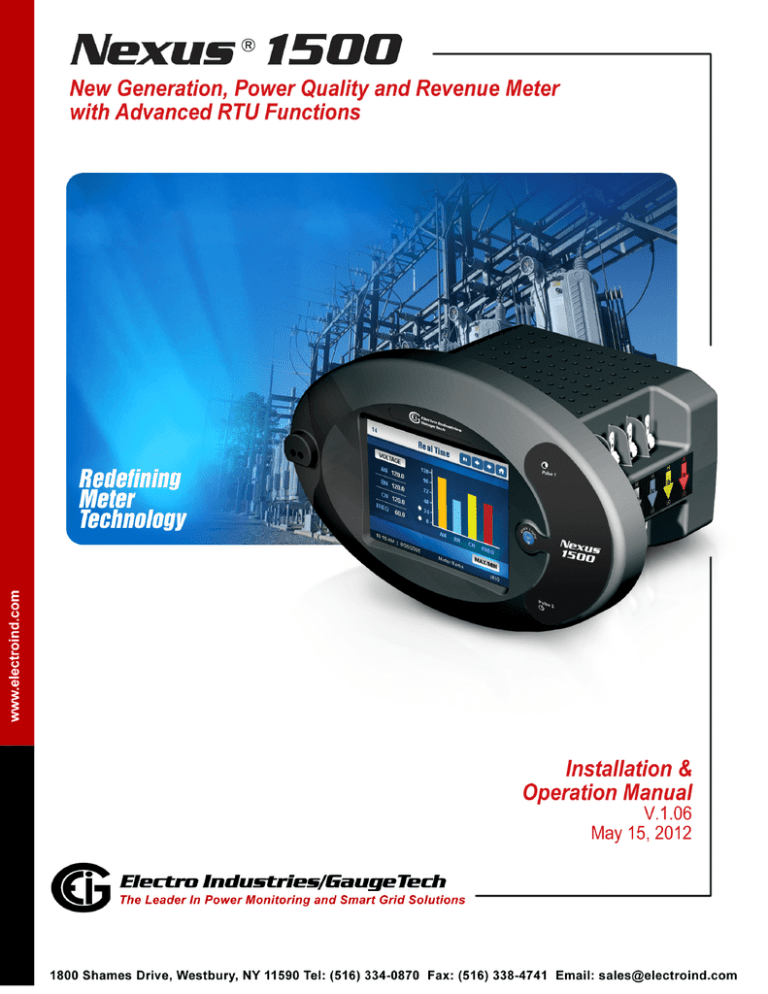 Nexus 1500 User Manual V.1.06 Nexus 1500 User Manual V.1.06