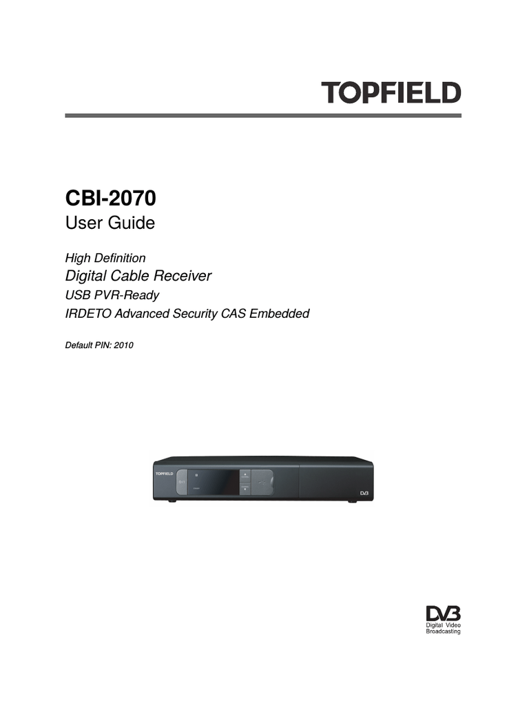 Инструкция topfield sbp 2070