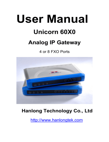 Hanlong Unicorn 60X0 User manual | Manualzz
