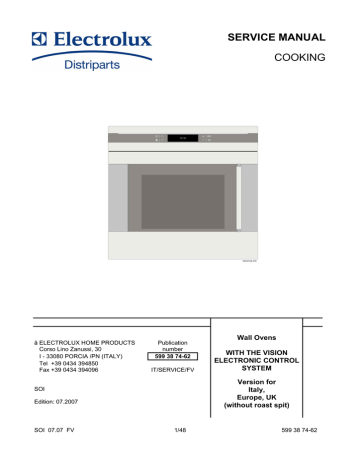 SERVICE MANUAL COOKING SERVICE MANUAL COOKING