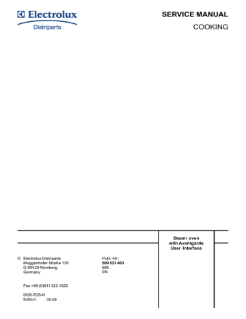 SERVICE MANUAL COOKING - McCulloch Spares, Parts SERVICE MANUAL COOKING - McCulloch Spares, Parts