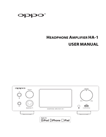 HA-1 User Manual Common HA-1 User Manual Common