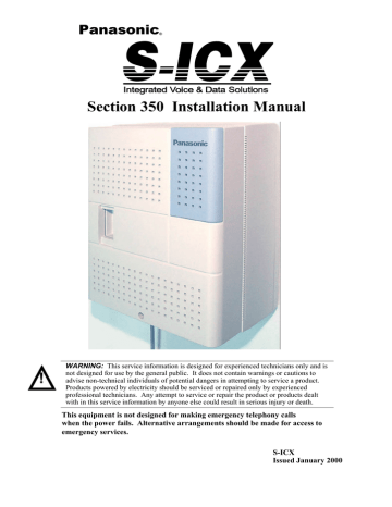 Section 350 Installation Manual ! Section 350 Installation Manual !
