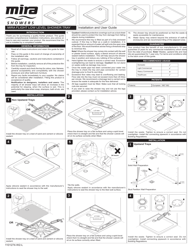 Installation and User Guide MIRA FLIGHT LOW Installation and User Guide MIRA FLIGHT LOW
