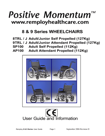 8 & 9 Series WHEELCHAIRS User Guide and | Manualzz