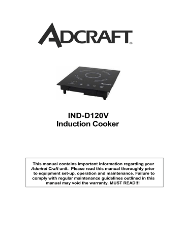 Admiral Craft IND-D120V Owner's Manual | Manualzz