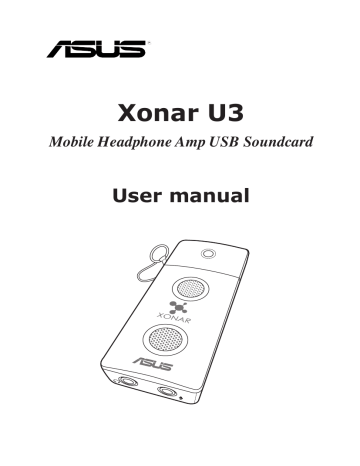 ASUS Xonar U3 User manual | Manualzz ASUS Xonar U3 User manual | Manualzz