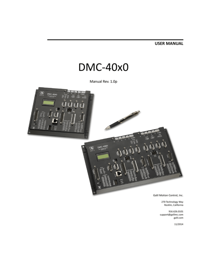 DMC-40x0 User Manual DMC-40x0 User Manual