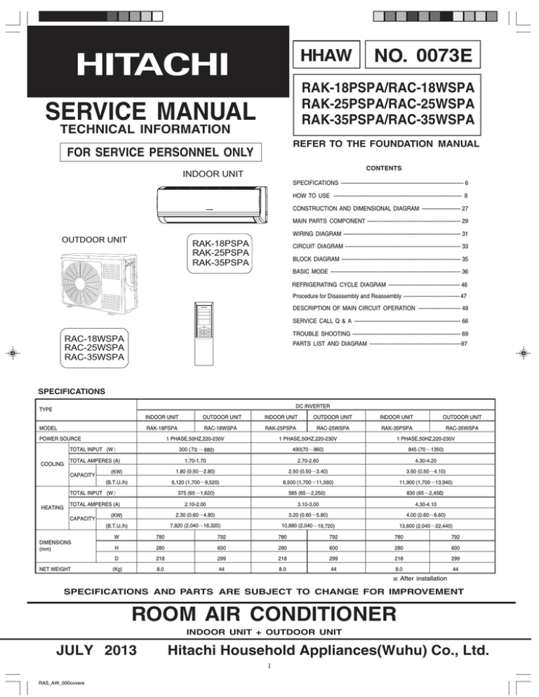 SERVICE MANUAL SERVICE MANUAL
