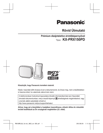 Panasonic KXPRX150PD Operating instructions Panasonic KXPRX150PD Operating instructions