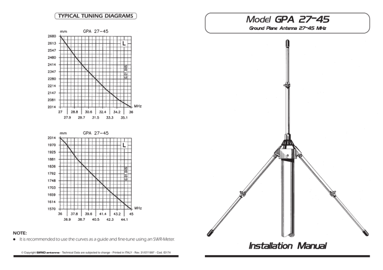 Model GPA 27-45 GPA 27-45 Installation Manual Model GPA 27-45 GPA 27-45 Installation Manual
