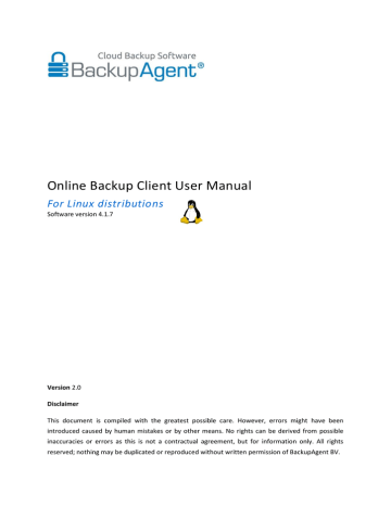 Online Backup Client User Manual | Manualzz