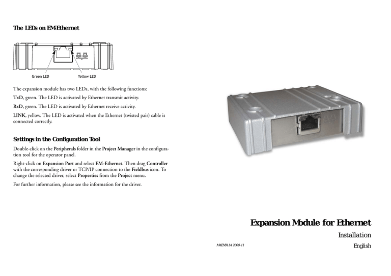 EM Ethernet Installation Manual EM Ethernet Installation Manual