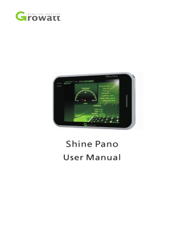 Growatt Shine Pano User manual | Manualzz Growatt Shine Pano User manual | Manualzz