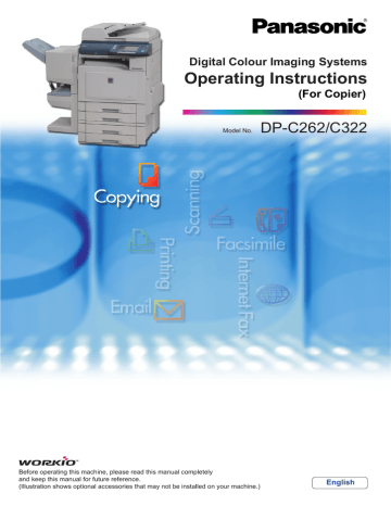 Panasonic DPC262, DPC322 Operating instructions Panasonic DPC262, DPC322 Operating instructions