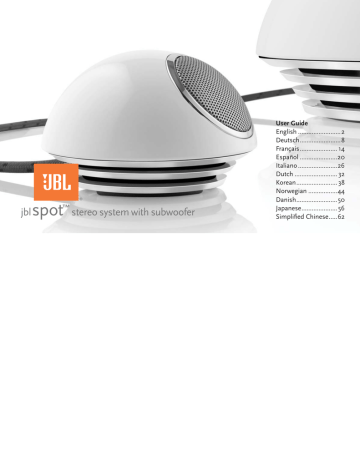 JBL spot speakers subwoofer 2 1 soundsystem zwart en wit Owner Manual | Manualzz
