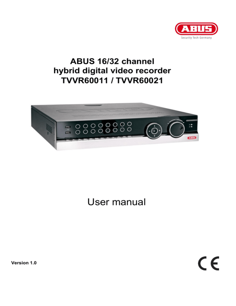 User manual User manual