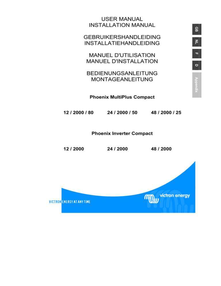 USER MANUAL INSTALLATION MANUAL USER MANUAL INSTALLATION MANUAL